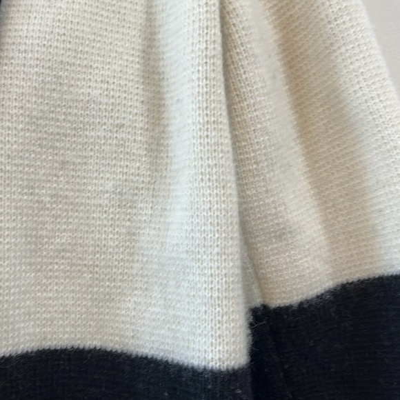 Talbots Creme & Black Color Block Knit Casual Cardigan Blazer - Size Small - Picture 4 of 7